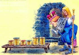 король удивлен сплетенными золотыми нитями