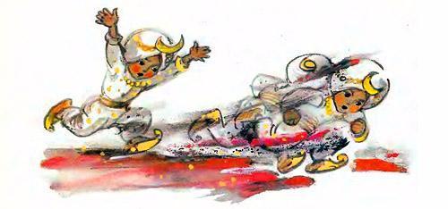 Руслан и Людмила (поэма А.С.Пушкина) слуги запутались в бороде