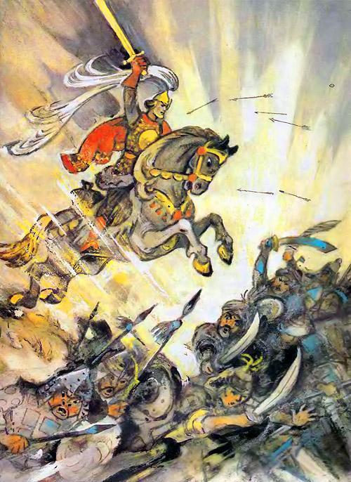 Руслан повергает в бегство печенегов