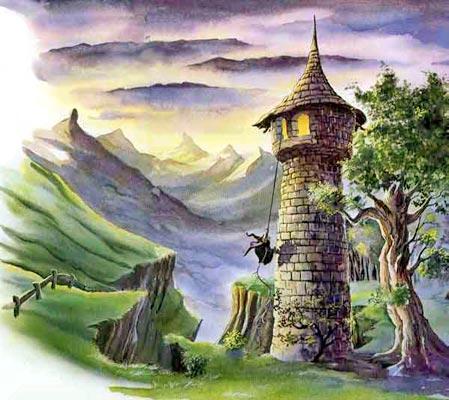 Салаточка (Рапунцель) сказка башня замка