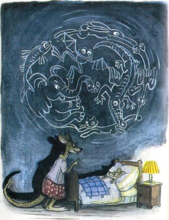 Сказка: Самое интересное слово (иллюстрации: Сутеев В.) кенгуру и уенгуренок детенышь ночь страшные сны