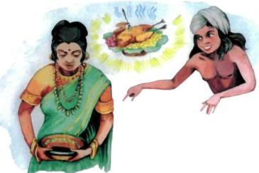 Индонезийская народная сказка: Сандино и трусливые черти Сандино и его мать готовит