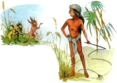 Индонезийская народная сказка: Сандино и трусливые черти  Сандино и  черти