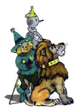 Страшила Железный дровосек и смелый лев