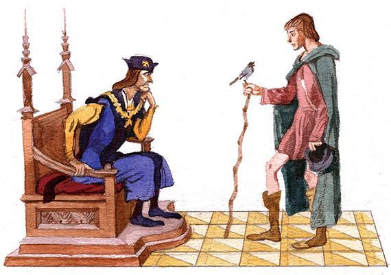 Шамус и птицы воробушек, вспорхнул с кресла и, сев ему на руку, начал взволнованно чирикать. Шамус слушал и согласно кивал головой