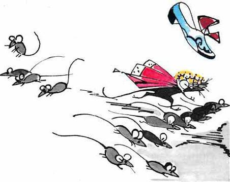 туфелька разогнала мышей