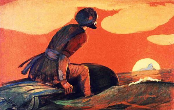 Синдбад-мореход (сказка) Синдбад-мореход в море после кораблекрушения