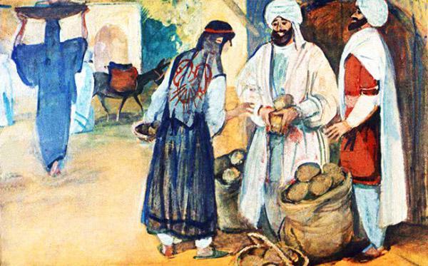 Синдбад-мореход (сказка) Синдбад-мореход и Мансур продают кокосовые орехи