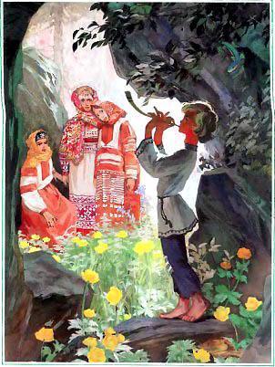 Данилко играет на дудочке