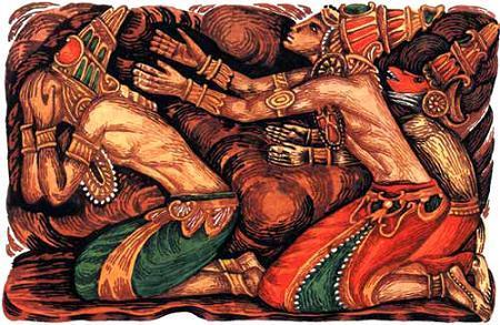 Рама, Сита и летаюяя обезьяна Хануман