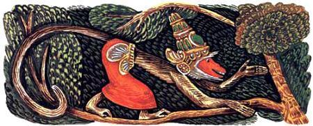 Рама, Сита и летаюяя обезьяна Хануман