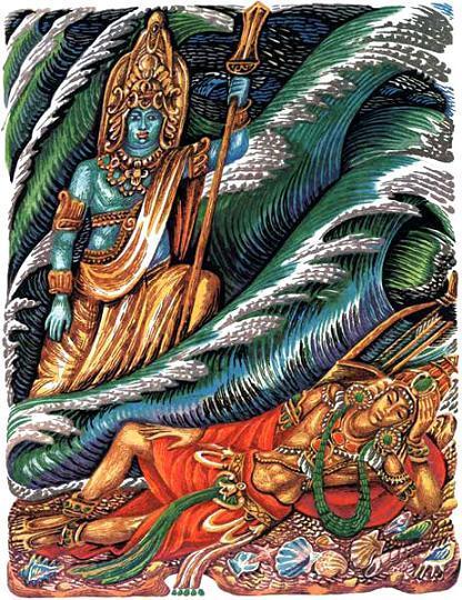 Рама, Сита и летаюяя обезьяна Хануман