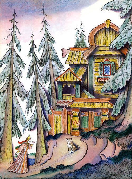 Сказка о мертвой царевне и семи богатырях (сказка-стих А.С. Пушкина) девица набрела в лесу на терем