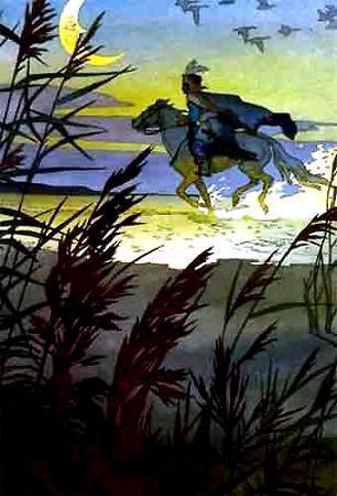 Сказка о мертвой царевне и семи богатырях (стих) Тёмной ночки Елисей Дождался в тоске своей. Только месяц показался, Он за ним с мольбой погнался.