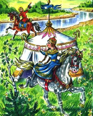 русская народная сказка: Сказка о молодильных яблоках и живой воде Синеглазка и иван царевич