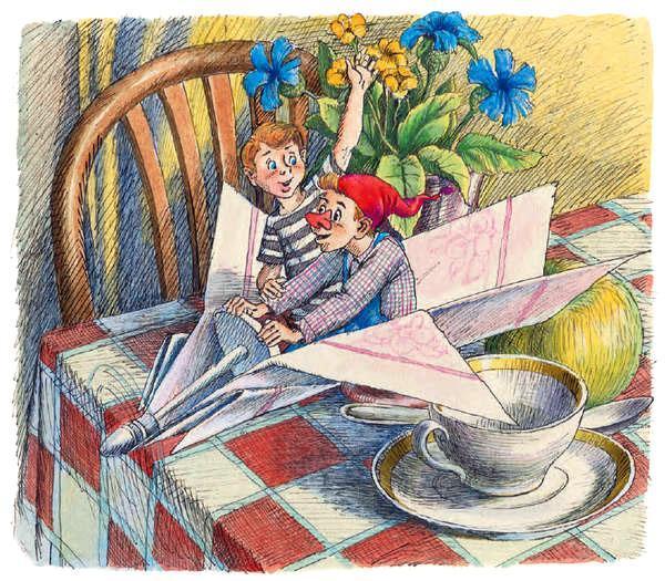 Алешка на бумажном самолетике