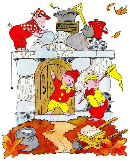 Наф-Наф строит каменный домик