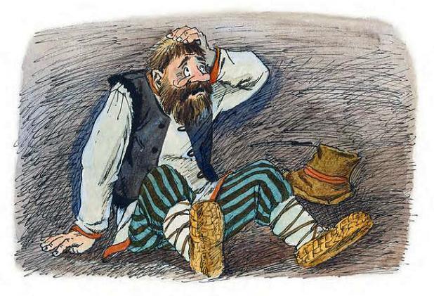 мужик в животе у волка