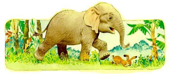 слон и заяц