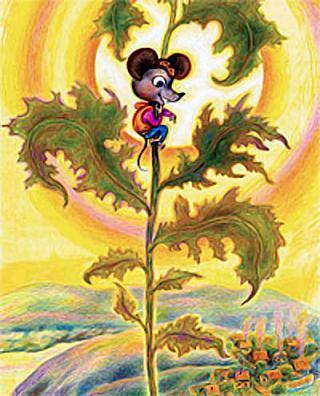 Сказки мышонка Сухарика (сказки) мышонок Сухарик на стебле конопли