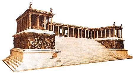 Реконструкция мраморного Пергамского алтаря.