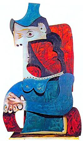 П. Пикассо. Женщина в шляпе, раскрашенный металл, 1961–1963.