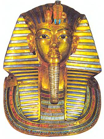 Золотая маска и саркофаг Тутанхамона, около 1340 до н. э.
