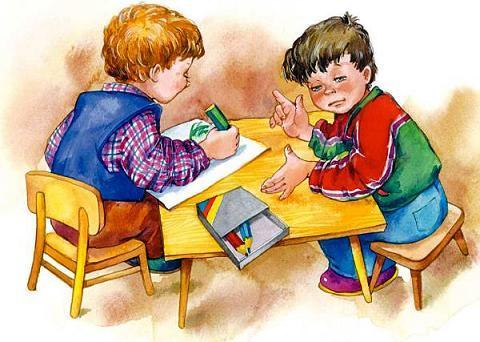 дети рисуют за столом