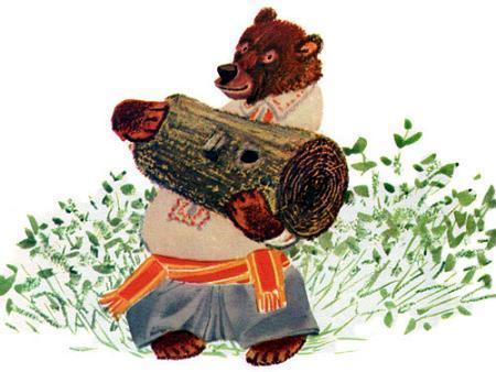 медведь несет улей