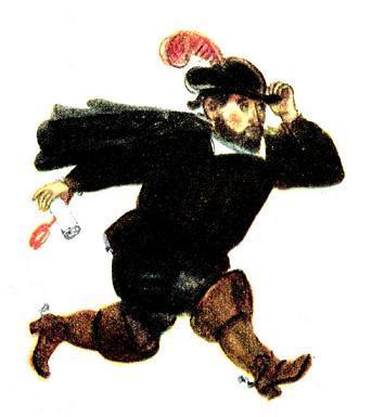  от маленького карлика-скорохода, у которого были семимильные сапоги