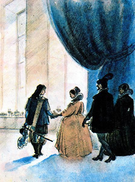 Принц подал руку своей невесте и повёл её в столовую