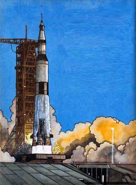 Станция «Луна» ракета стартует в космос