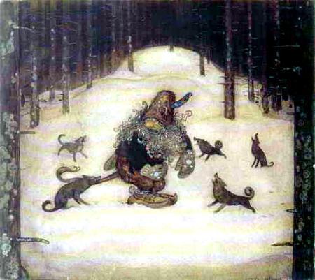 Старуха троллиха и большая королевская стирка (сказка) А пуще всего досаждали старому троллю собаки