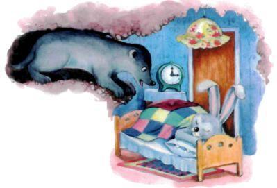 Алтайская народная сказка: Страшный гость барсук и заяц в норе