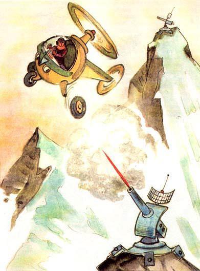 пушка открыла огонь по вертолету инопланетян