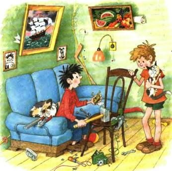 я у Мишки разобралбатареюот телефона