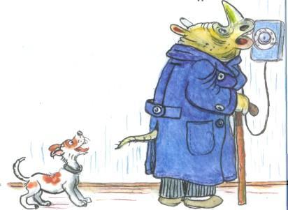 Телефон (иллюстрации: Сутеев В.) Телефон носорог собака