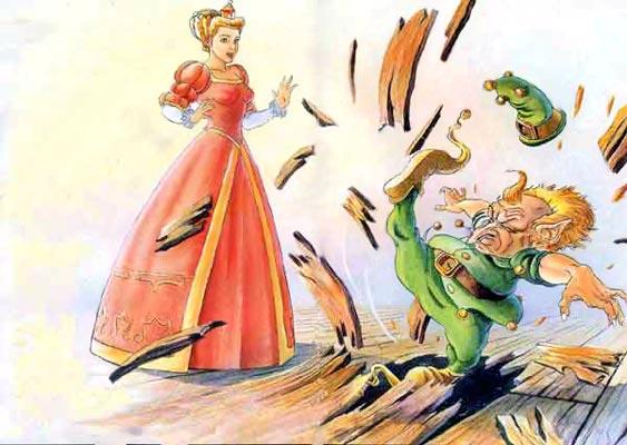 Тителитури (Румпельштильцхен) сказка Тителитури Румпельштильцхен злится королева угадала его имя