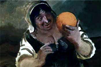 Служанка живо схватила апельсин