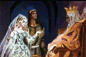 Королевич взял ее за руки и подвел к отцу и матери.