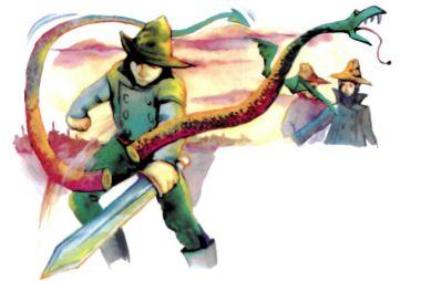 Украинская сказка: Три брата и змей иван рубит голову змее