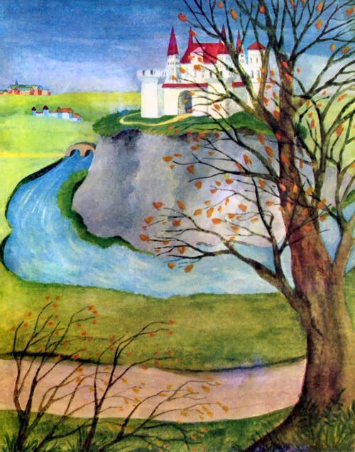 Три пряхи (сказка) замок и ров с водой