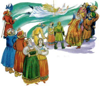 сказка: Три пёрышка пролезла девица сквозь узкое кольцо