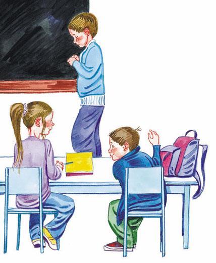 Тридцать шесть и пять (стих Сергея Михалкова) дети за партой