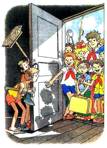 мы с мишкой у двери