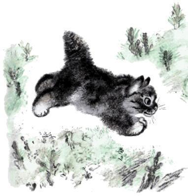 Тюпа, Томка и сорока (рассказ) Котёнок Тюпа бежит