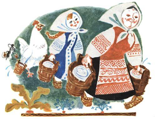 У страха глаза велики (сказка) бабка внучка курочка