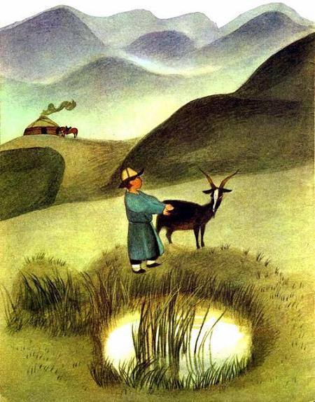 Умный Ашик поймал козу в поле