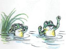 Упрямый лягушонок (иллюстрации: Сутеев В.) лягушонок, лягушка, болото, озеро