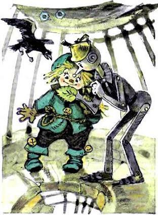 Урфин Джюс и его деревянные солдаты (сказка-повесть) Железный Дровосек и Страшила в заточении в башне пишут письмо Элли Каги карр